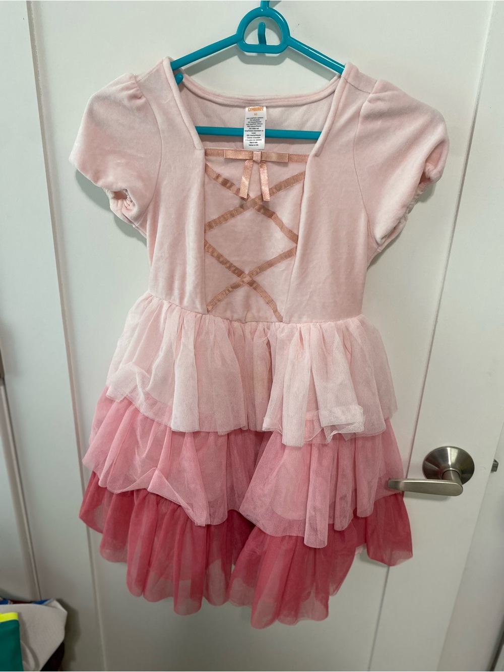Gymboree Light Pink Ribbon-Trim Dress